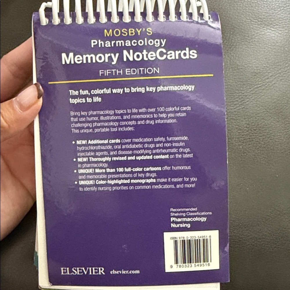 Mosby's Pharmacology Memory Notecards View 3